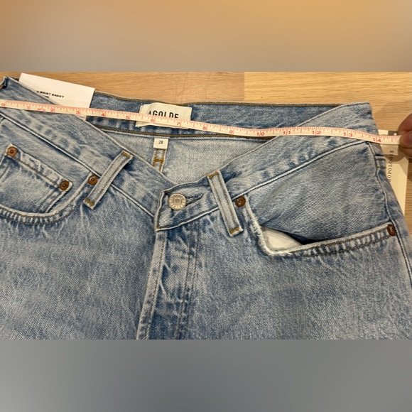 NEW AGOLDE 28 V-Waist High-Rise Straight Baggy Jeans Anthropologie
Faded Denim - Picture 12 of 15